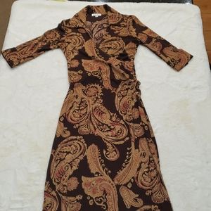 Paisley wrap dress